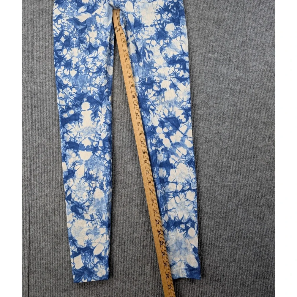 Lululemon Wunder Under Leggings Womens 6 Blue Tie Dye Athletic Training Yoga Gym